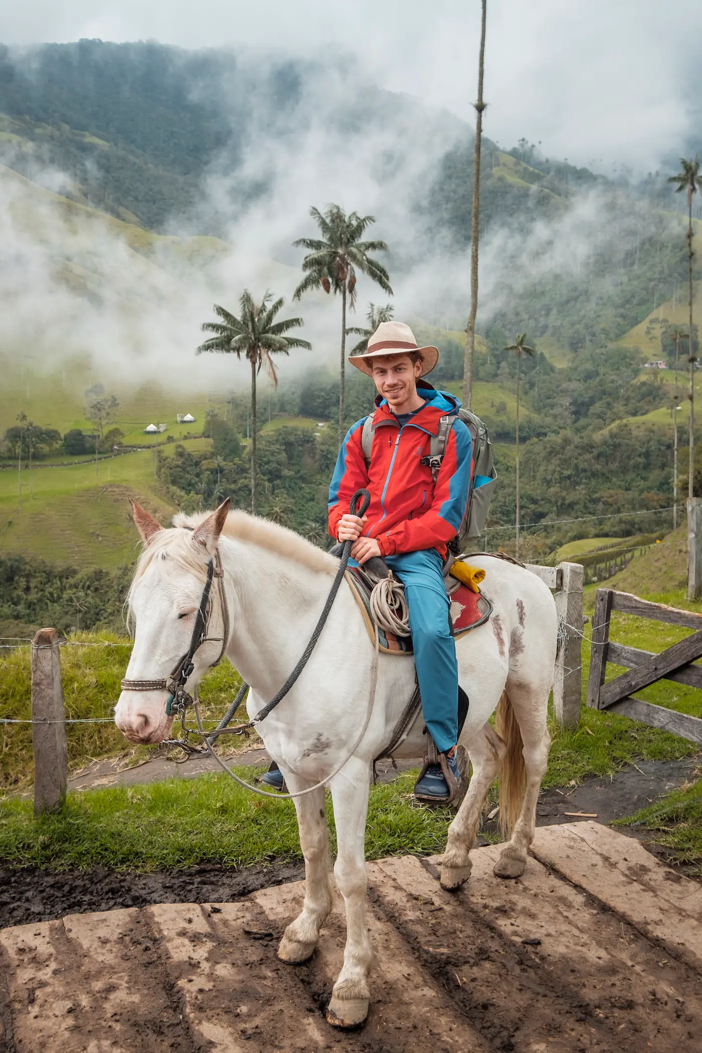 Simone on a horse in the mountains